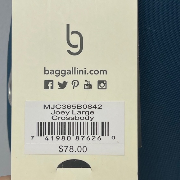 Baggallini Slate Blue Large Joey Crossbody Bag - NWT - Picture 7 of 8